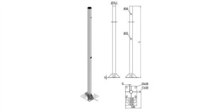 Skam2/4 Słup Okrągły 4M Rozstaw 185X185 - 205X205 Fundament Fp1, Fp2, Fp3