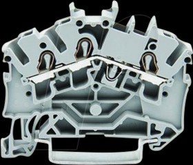 2002-6301 3-wire feed-through terminal, diameter 0.25 - 2.5 mm, grey
