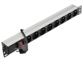 Listwa zasilająca RACK 19 cali 1U 8 gniazd z wyłącznikiem NEKU /1,8m/