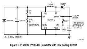 Micropower High Efficiency DC/DC Converters with Low-Battery Detector Adjustable and Fixed 5V