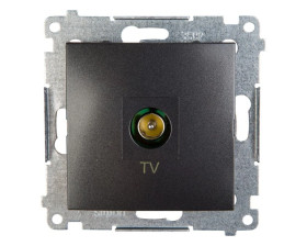 Simon 54 Gniazdo antenowe TV końcowe antracyt DAK1.01/48