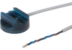 Czujnik pojemnościowy fi30mm dł: 14mm zabudowany Sn: 15mm 10-35V DC PNP NO kabel 2m PVC IP68 KBRC0103