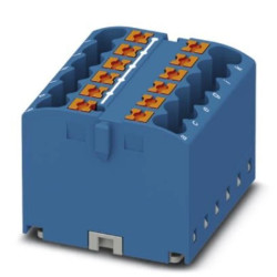 Blok rozdzielczy PTFIX 12X2,5 BU, niebieskie złącze przemysłowe - 12 punktów przyłączeniowych o przekroju 2,5mm2