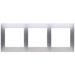 Ramka potrójna SIMON 54 Premium srebrna matowa Kontakt Simon DR3/43