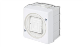 Senior Łącznik Hermetyczny Jednobiegunowy 10Ax Ip44 Biały Whs-1