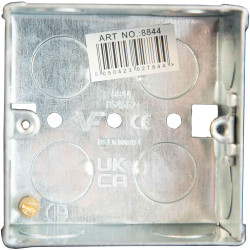 Dencon 8844NB Metal Back Box 1-Gang 35mm
