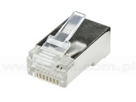 Wtyk RJ-45, 8p8c, kat6A, na przewód okrągły, drut, ekranowany