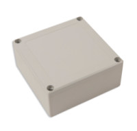 KM-500J Obudowa z tworzywa KM500J wymiary: 133x133x49mm - pełna - hermetyczna - jasna - ABS