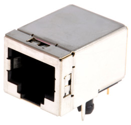 Złącze RJ45 Żeński Złącze RJ45 Przewlekany Cat5e Amphenol Communications Solutions Poziomy, 8P8C-żyłowe