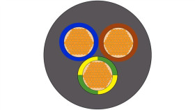 Przewód Zasilający 3 Core Polichlorek Winylu Pvc Sheath Szary 11.8Mm Od , 300 V