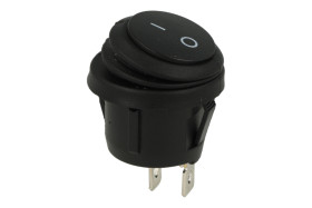 Przełącznik; klawiszowy (kołyskowy); A-601H/O; ON-OFF; 1 tor; czarny; bez podświetlenia; bistabilny; konektory 4,8x0,8mm; 20mm;