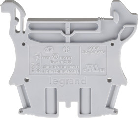 Kostka zaciskowa na szynie DIN Legrand poziomy: Pojedynczy 12AWGŚruba 371 raster: 5mm 27A 800 V