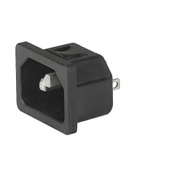 Złącze IEC IEC C14 Montaż panelowy, montaż na zatrzask Męski 10A Proste Schurter