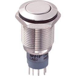 LAS2GQF-11/N/P 16mm IP67 Vandal Resistant Switch SPST, On-On