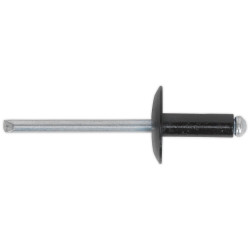 Sealey RAB3210L Aluminium Rivet Black Large Flange 3.2 x 10mm Pack of 200