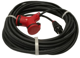 Przedłużacz budowlany jednofazowy elCORD 16A 230V IP44 50m H07RN-F 3G2,5 z wtyczką uni-schuko i podwójnym gniazdem 31126500