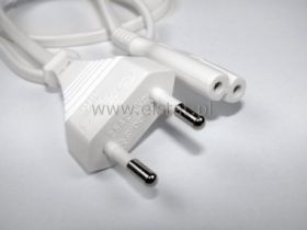 Kabel sieciowy SN14 dwustronny 1,5m biały ósemka