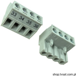 AKZ950-4-5.08-L-GY Header 4 Pins, R=5.08 mm BLOCK PTR-H