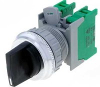 PRZELO1/3B-NO-NO Przełącznik obrotowy 1 sekcja 3 pozycje NO+NO czarny [ON-OFF-ON]