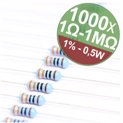 Quadrios 22P083 Metal film resistor set Axial lead 0.5 W 1 percent 1 Set