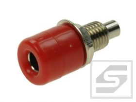 Gniazdo ban. Z-TB4RT 4mm czerwone 22mm;24A;60V;ABS;2.109.R;24.247;