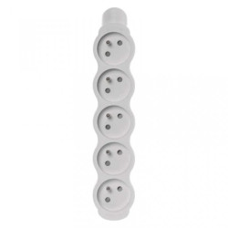 Gniazdo /rozgałęźnik/ do przedłużacza 5-gniazd z/u białe P0500N