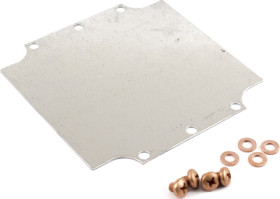 Mounting plate, steel, (L x W x H) 142 x 142 x 1 mm, natural, for 1590ZGRP161, 1590ZGRP161PL