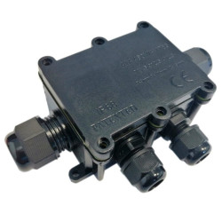 Puszka hermet.80x57x41 4przepust IP65 (obudowa)czarna