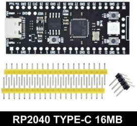 PŁYTKA Z MIKROKONTROLEREM RP2040 RASPBERRY PI PICO Cortex M0+ 16MB USB-C (ARD-RP2040-BLACK)