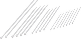 TRU COMPONENTS TC-11919644 Opaska kablowa 100 x 2.5 mm, 155 x 2.5 mm, 203 x 3.6 mm, 203 x 4.8 mm naturalny biały;200 szt