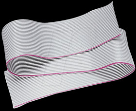 Flat ribbon cable AWG 28, 26-pin, grey, 30-m roll
