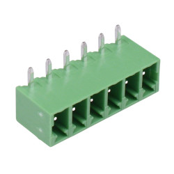 6-Way 3.81mm Horizontal PCB Header Closed Ends 8A 300V