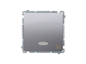 SIMON BASIC Wyłącznik krzyżowy z podświetleniem LED (moduł) szybkozłącza srebrny mat BMW7L.01/43 KONTAKT SIMON