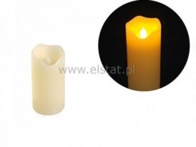 Świeca LED 5x12cm; kolor świecy: biały, woskowy