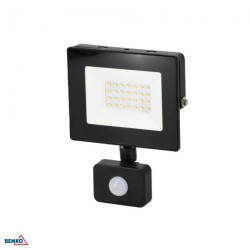 NAŚWIETLACZ LED SMD KASTEL 20W 6000K 1650LM IP65 CZARNY CZ. PIR