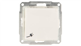 Sedna Gniazdo Bryzgoszczelne Pojedyncze Z/U 16A Ip44 Z Klapką Kremowe Sdn2800323