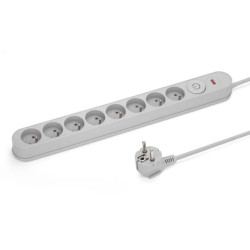 Listwa zasilająca przeciwprzepięciowa szara 8 gniazd 3m MONTIS MT139-3