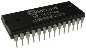 Pamięć EPROM kasowalna elektrycznie W27C512 DIL28 45ns (zam. 27C512)