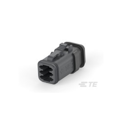 TE Connectivity 1-2600035-9 Connector Female Shrouded 6CCT Black Plug Seal HS
