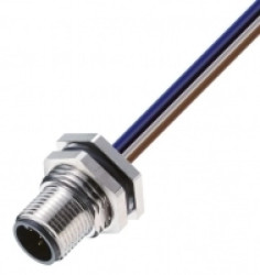 Złącze panelowe M12 żeńskie 5-pinowe dla montażu tylnego RKH 5/0,5 M