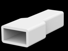 Insulating housing for 6.35 mm, 1 pole, PA, natural, 180460