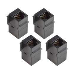 RJ45 Keystone Jack - adapter RJ45 do szyny montażowej 1U Rack - 4 szt.