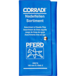 PFERD 12314084 CORRADI Needle File set Swiss cut 2 in PVC bag 160 mm