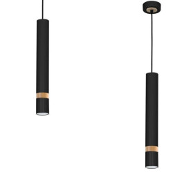 Lampa wisząca JOKER BLACK/WOOD 1xGU10 MLP6305 Milagro