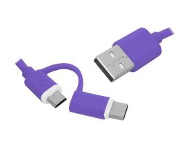 KABEL USB - USB TYPE-C /MICROUSB 3W1