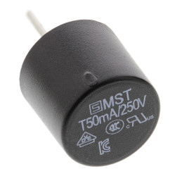 Bezpiecznik nieresetowalny 50mA 250V ac Schurter T Termoplastyczne 35 A przy 250 V AC, 50 A przy 125 V DC rozstaw 5.08mm