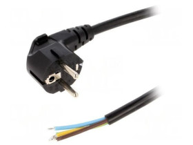 S3-3/15/5BK Kabel: 3x1,5mm2, CEE 7/7 (E/F) wtyk kątowy, 5m
