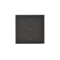 Simon 55 Klawisz pojedynczy do łącznika i przycisku roletowego: SZW1KM, SZP1KM Czarny mat TKZW1K/149