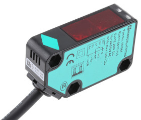 Czujniki fotoelektryczne Retrorefleksyjny w obudowie prostokątnej Pepperl + Fuchs NACISNĄĆ/POCIĄGNĄĆ zakres 9 m LED