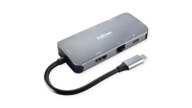 Wieloportowa Stacja Dokująca Roline Usb 3.2 Gen 2 Typu C, 4K Hdmi, Lan